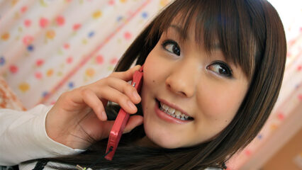 Mesmeric Japanese teen Fuwari enjoys having her hairy muff fingered.