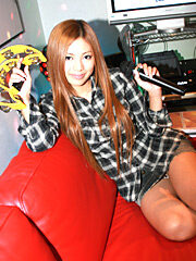 Sexy Japanese brunette darling Anna Morisaki is ready for karaoke fun