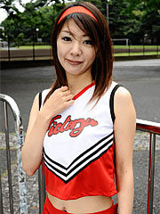 Sexy Tomomi Matsuda is a cute and naughty cheerleader
